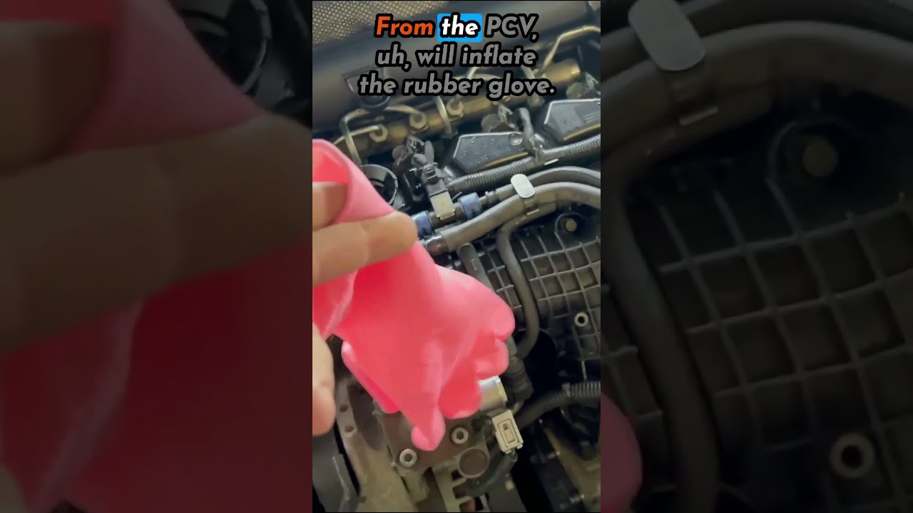 Как ПРОВЕРИТЬ симптомы неисправности клапана PCV (метод резиновой перчатки)