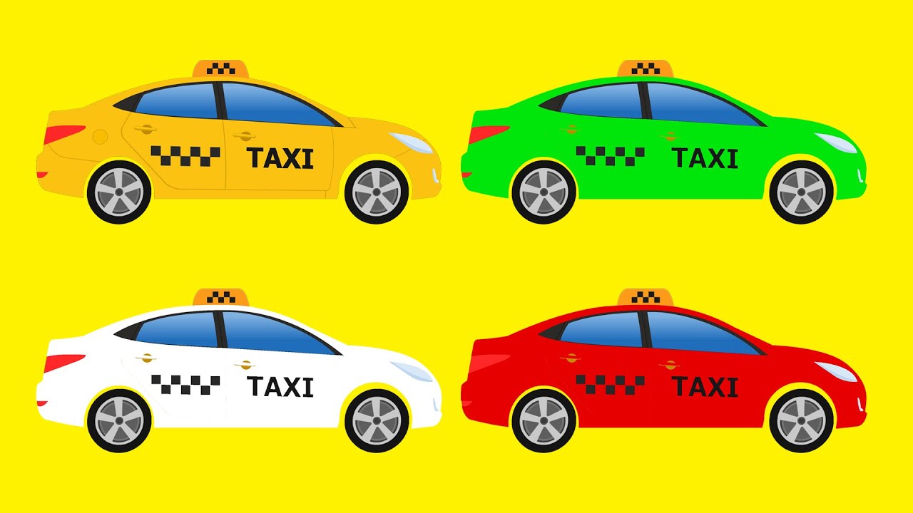 Taxi Teaching Colors - Learning Colours Educational Video for Kids