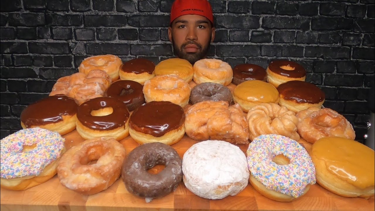 (ASMR) DONUTS CHALLENGE MUKBANG