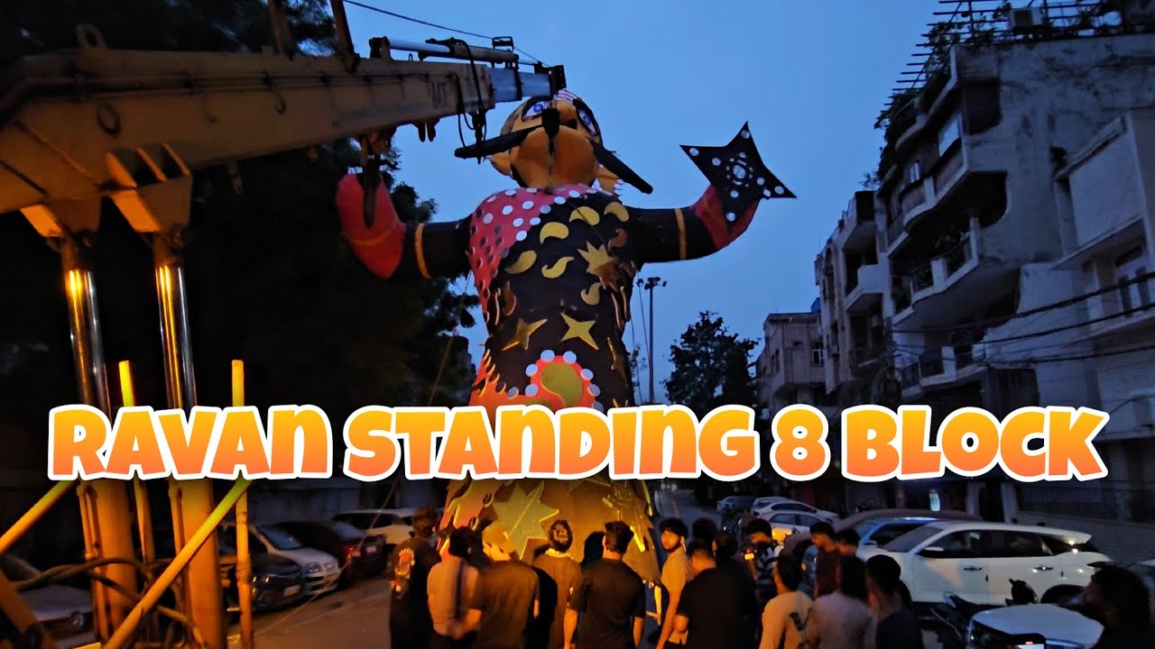 8 Block Ravan Standing Patel Nagar 2025 | Ravan 2025 | Patel Nagar Ravan 2025 |