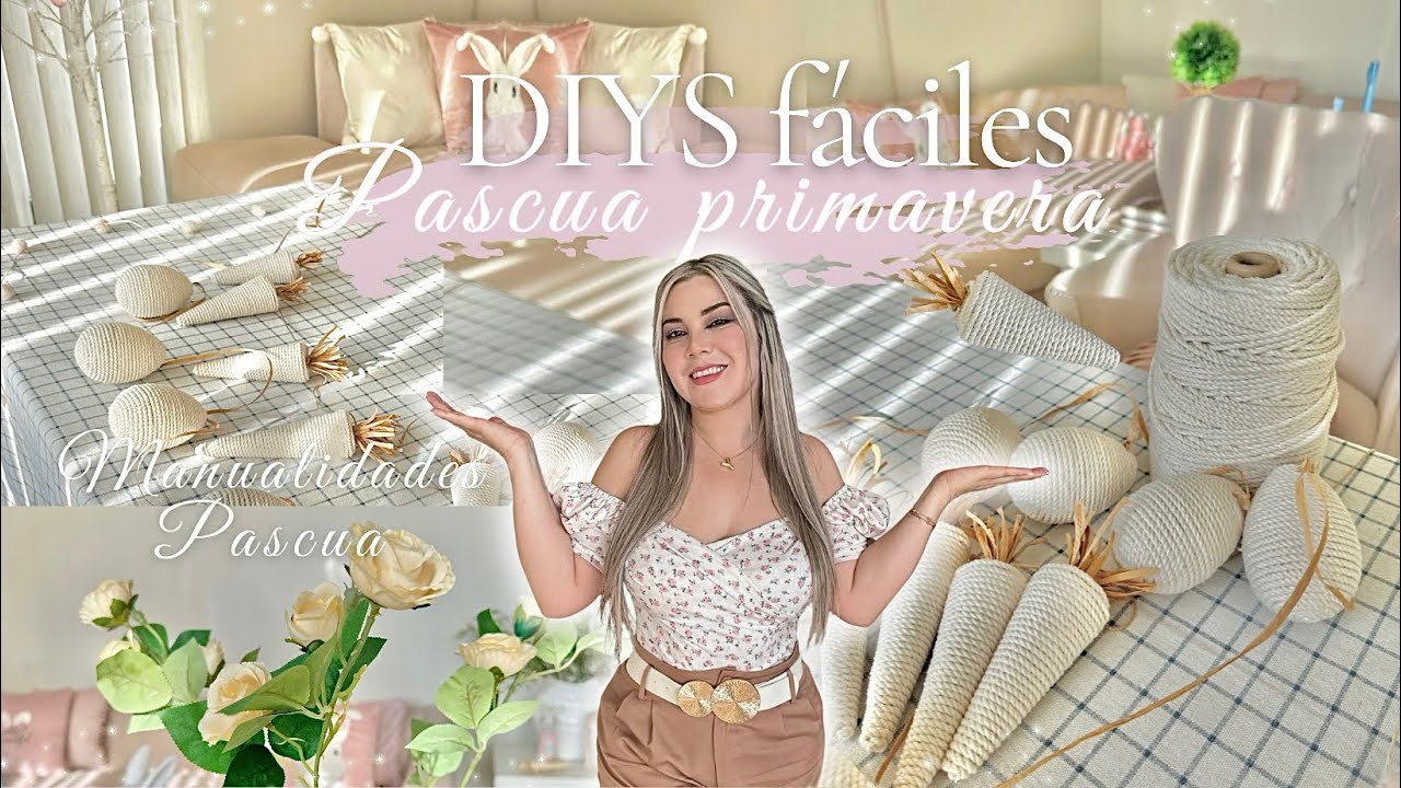 DIYS Pascua primavera🪷Crea tus propias manualidades fáciles y económicas para Pascua primavera…