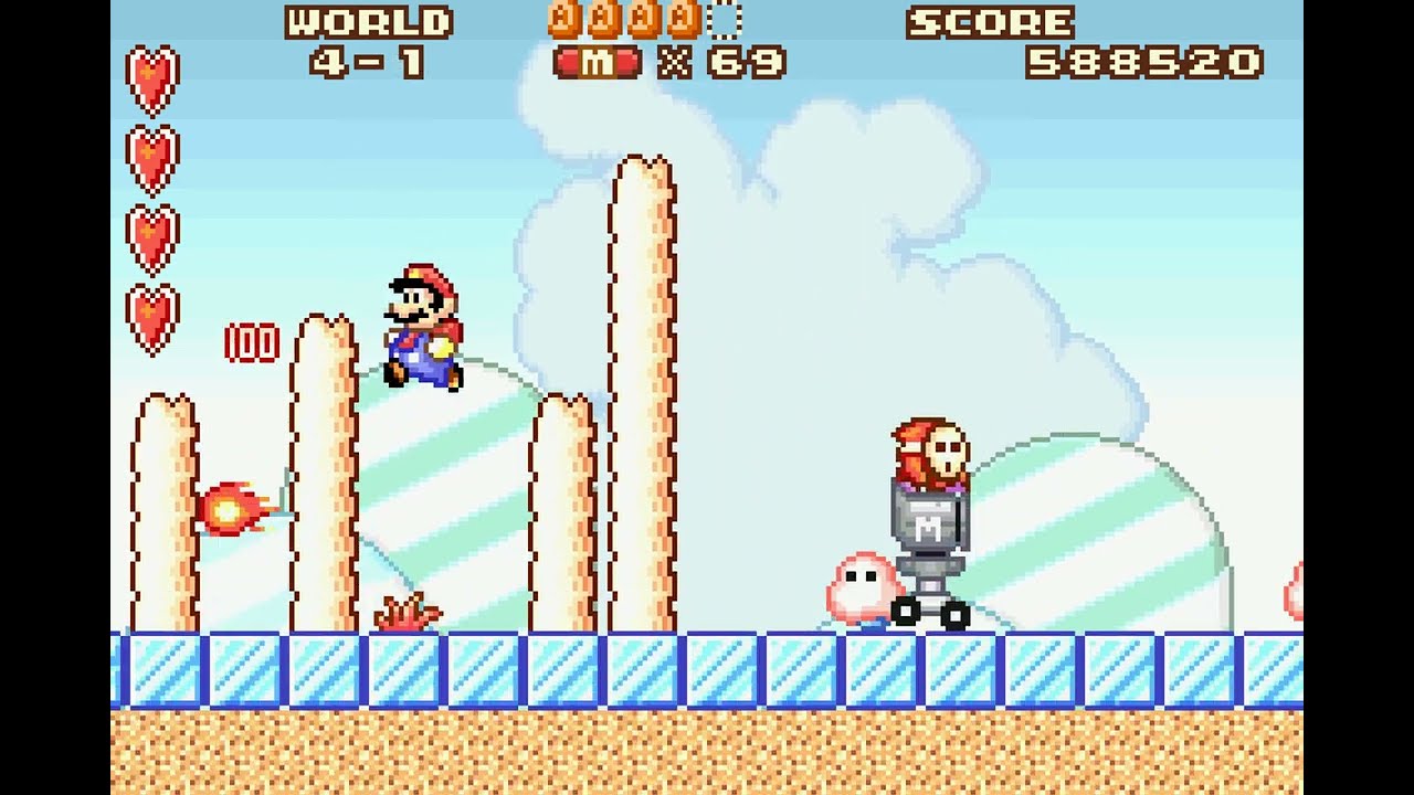 Super Mario Advance - Super Mario Bros. 2 - World 4-1