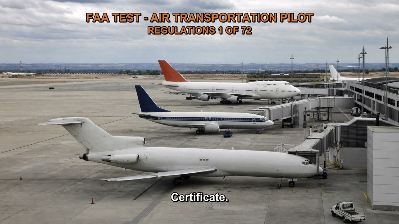 FAA TEST - AIR TRANSPORTATION PILOT - REGULATIONS Q9350, Q9350-1, Q9328, Q9329, Q9329-1 (1-72)