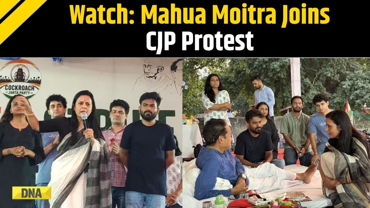 CJP Protest: TMC MP Mahua Moitra Addresses Gathering At Cockroach Janta Party Protest In Delhi