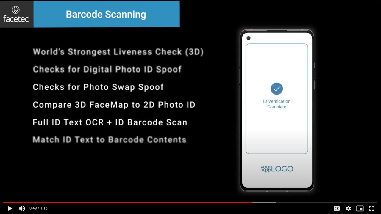 FaceTec Barcode Scanning
