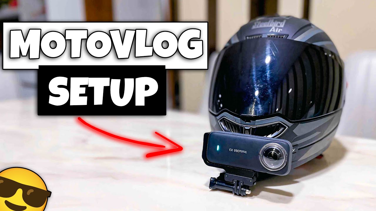 The Best Moto Vlogging Setup With Insta 360 Horizontal Mount