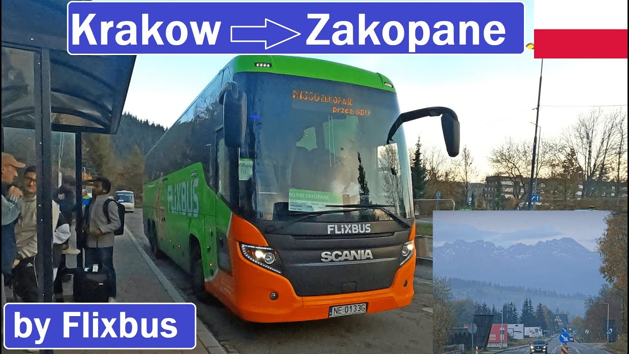 🇵🇱 FLIXBUS BUS RIDE FROM KRAKOW TO ZAKOPANE【4K】