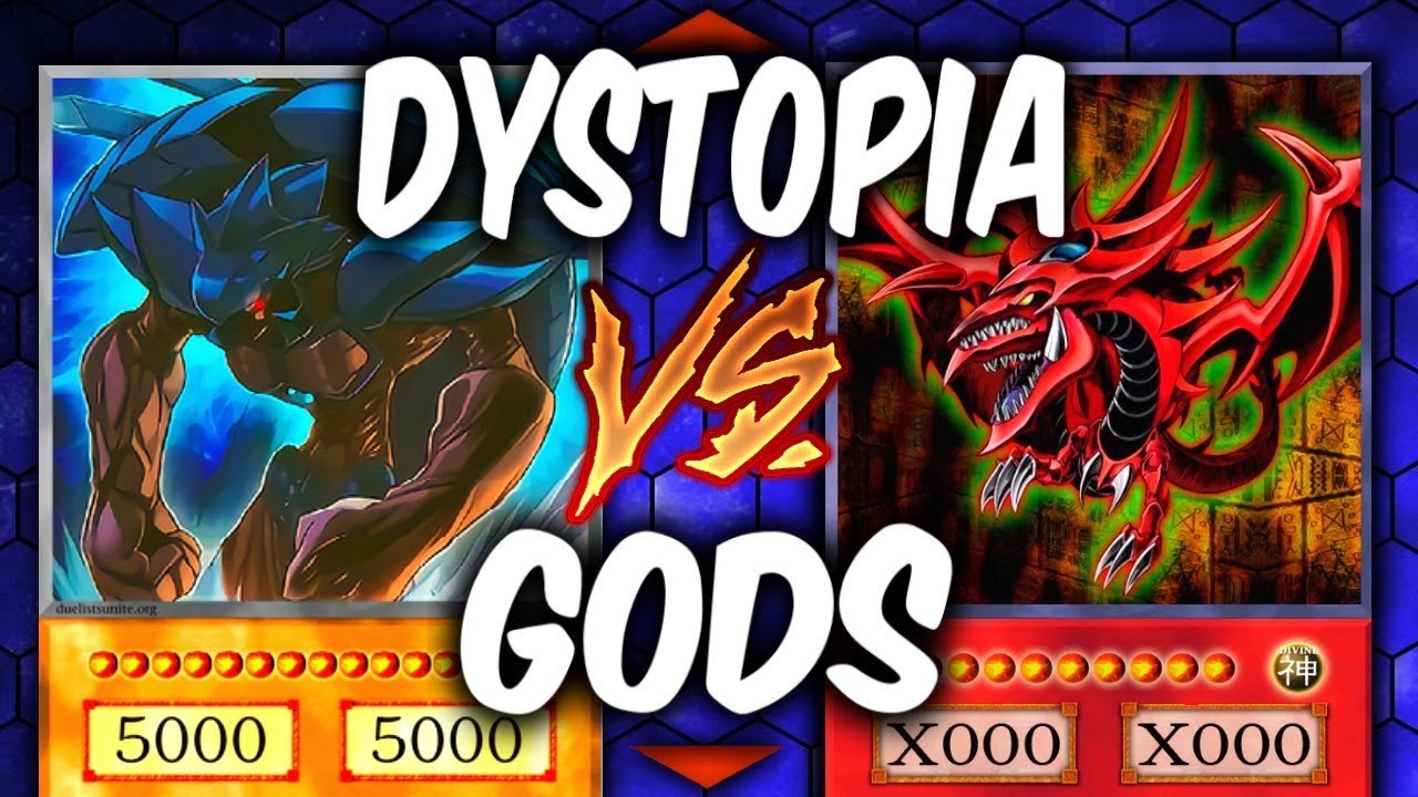 Yugioh EGYPTIAN GODS vs DYSTOPIA DECK (Yu-gi-oh God Card Deck Duel!)