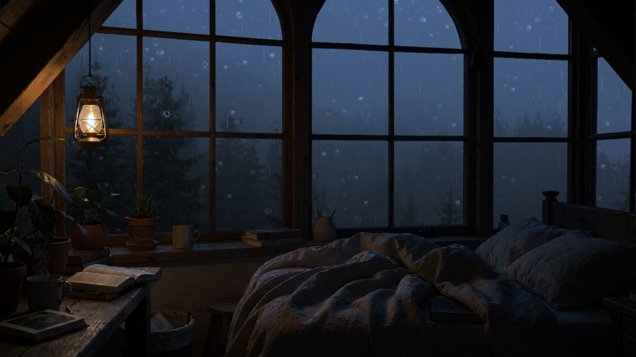 Rain sounds to boost work flow & clarity - Gentle storm ambience to help you drift away safely