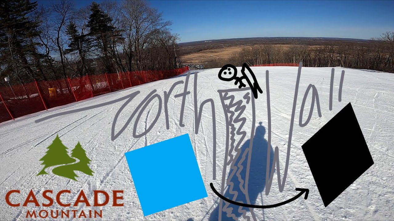 North Wall (Blue Square to Black Diamond) @Cascade, WI (Feb, 2024)