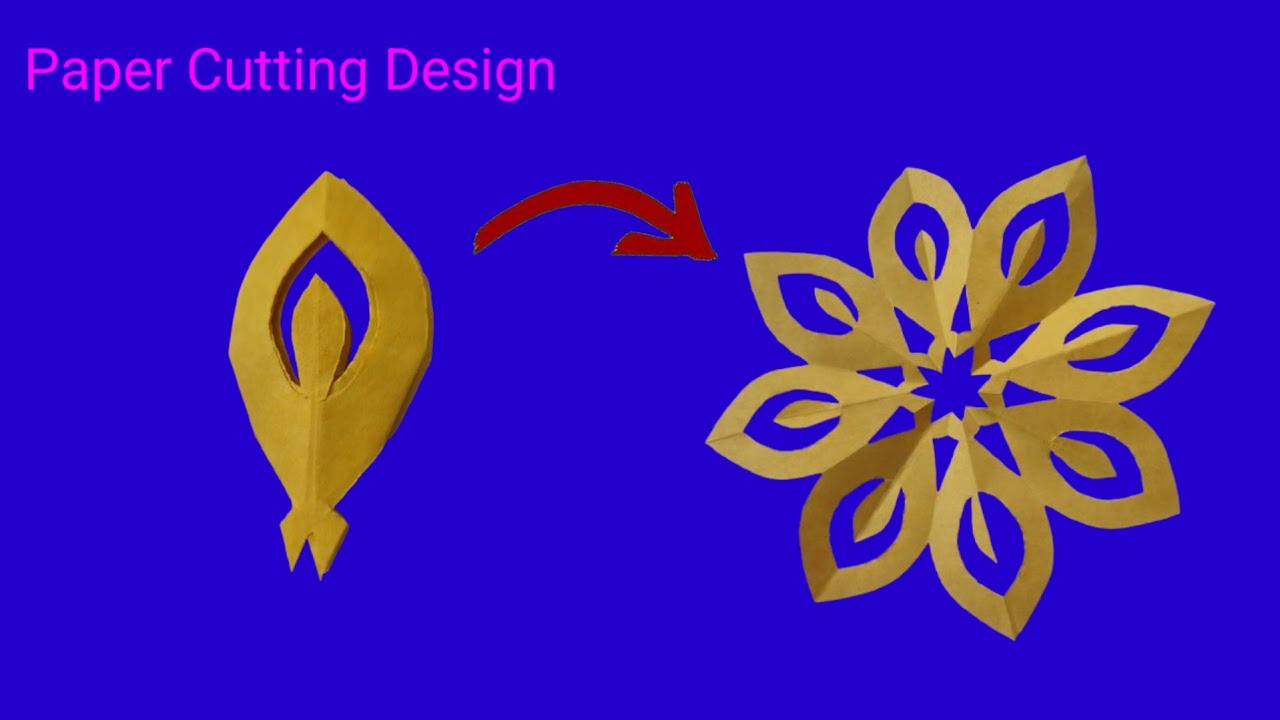 Easy Paper Cutting Design | Beautiful Paper Cutting Craft for Home Decoration | Step by Step