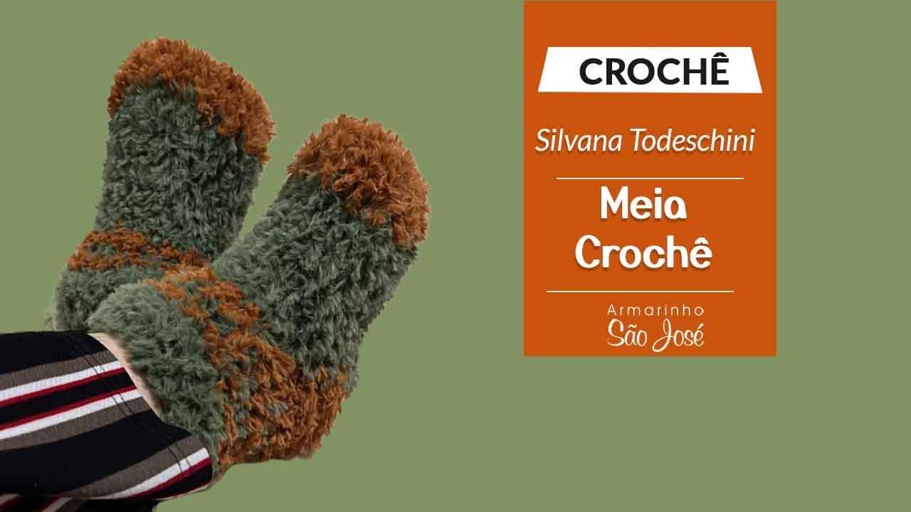 Fio Angorá Circulo- Como Fazer Meia de Crochê