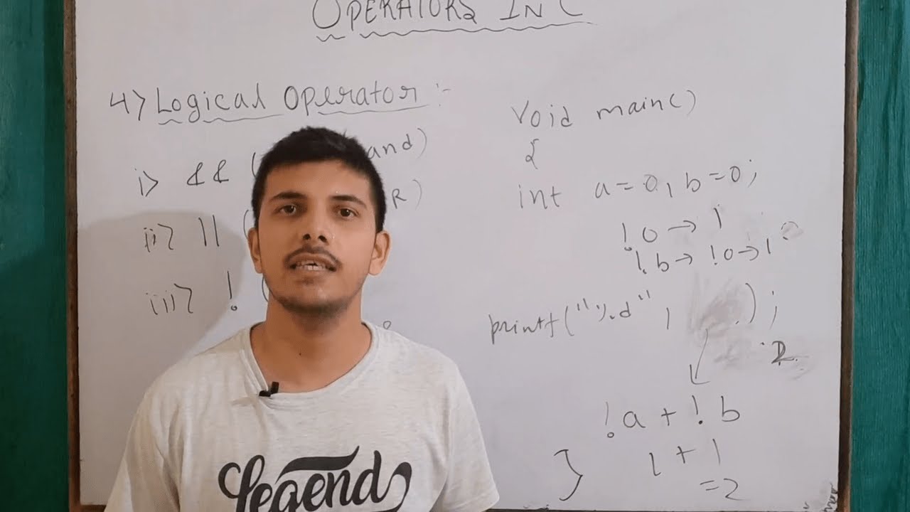 logical operators in c programming | logical - and , or , not operators | operators in c : Part  3
