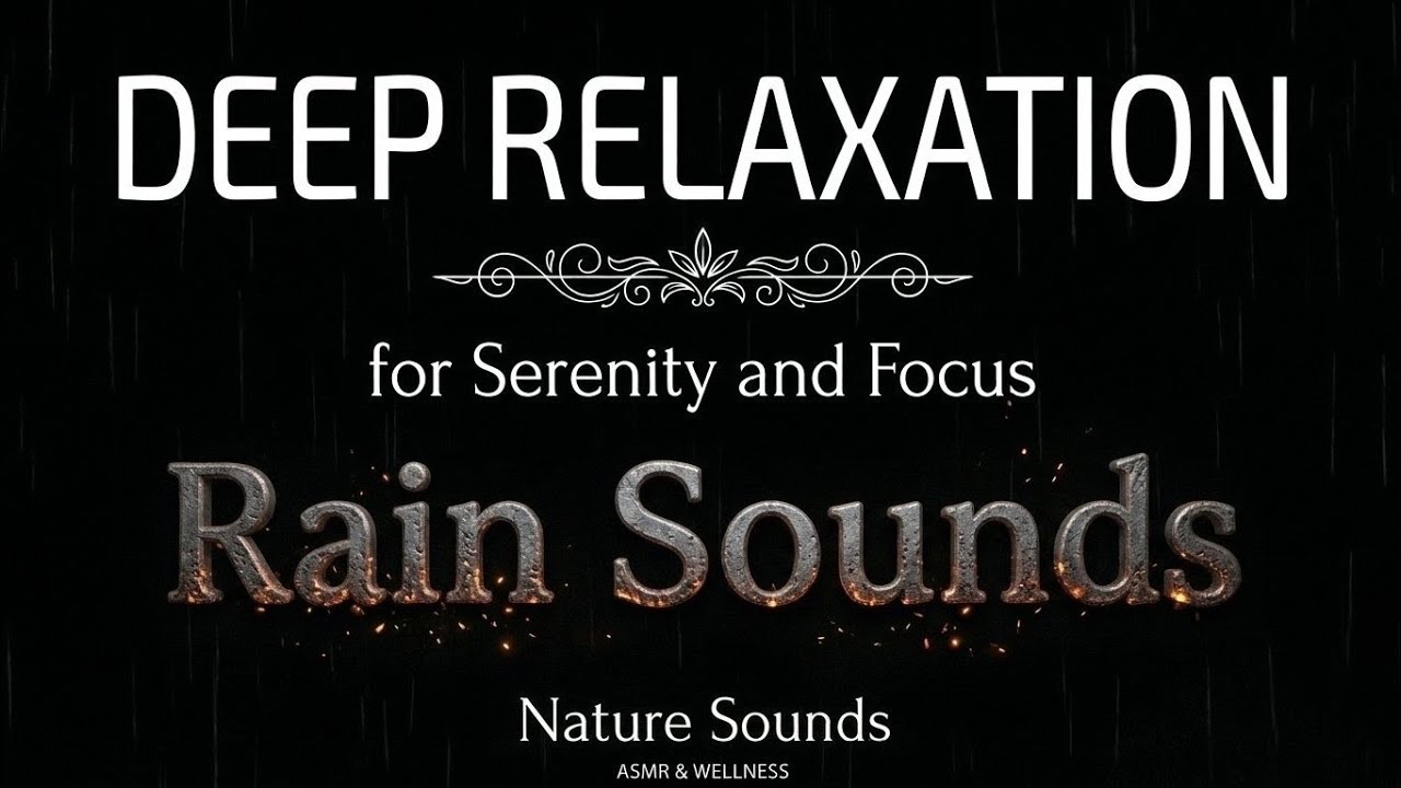 Black screen Rain for Insomnia. Deep sleep instantly