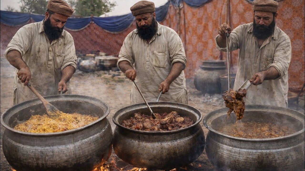 Inside Pashtoon Wedding Cooking | Old Style Village Food | Massive Deg Cooking 