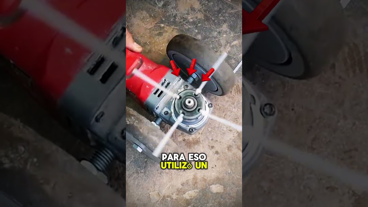 😱 Convirti&oacute; una AMOLADORA en cortadora de c&eacute;sped casera &iexcl;y funciona perfecto! 🔥