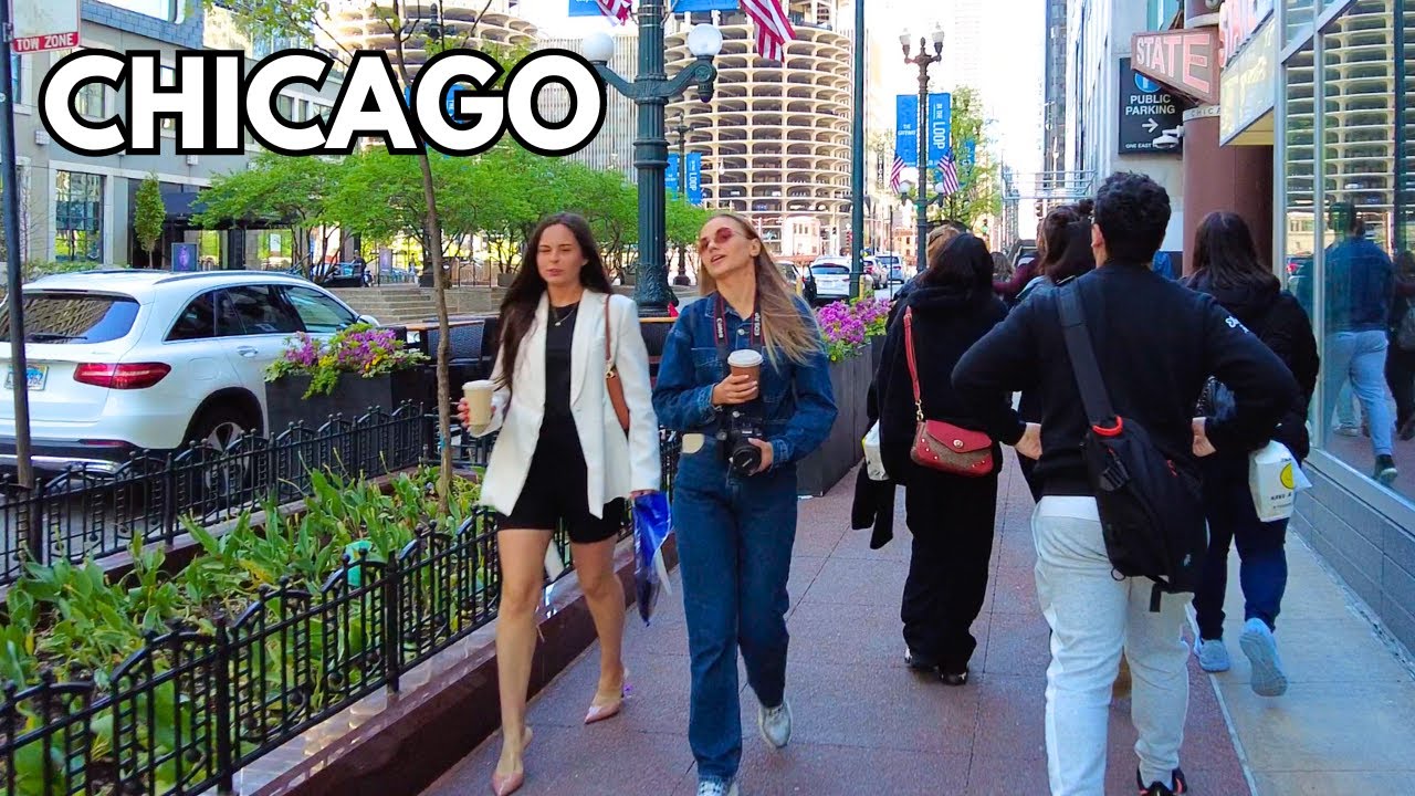 🌸CHICAGO Walking Tour - State Street & Rush Street on Cinco De Mayo | May 5, 2024 | 4k Video