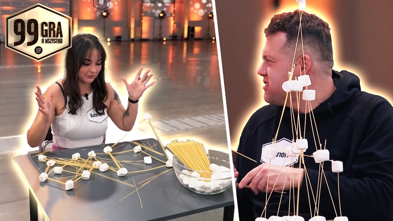 Z pianek i makaronu musieli zrobić jak najwyższą wieżę!🗼 | 99 - Gra o wszystko. VIP