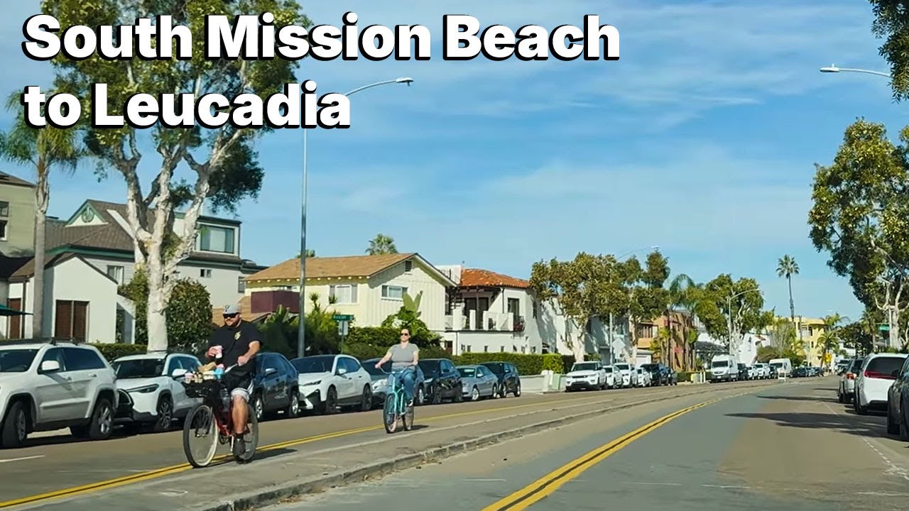 [4k] Driving the Beautiful San Diego Coast: South Mission Beach to Leucadia
