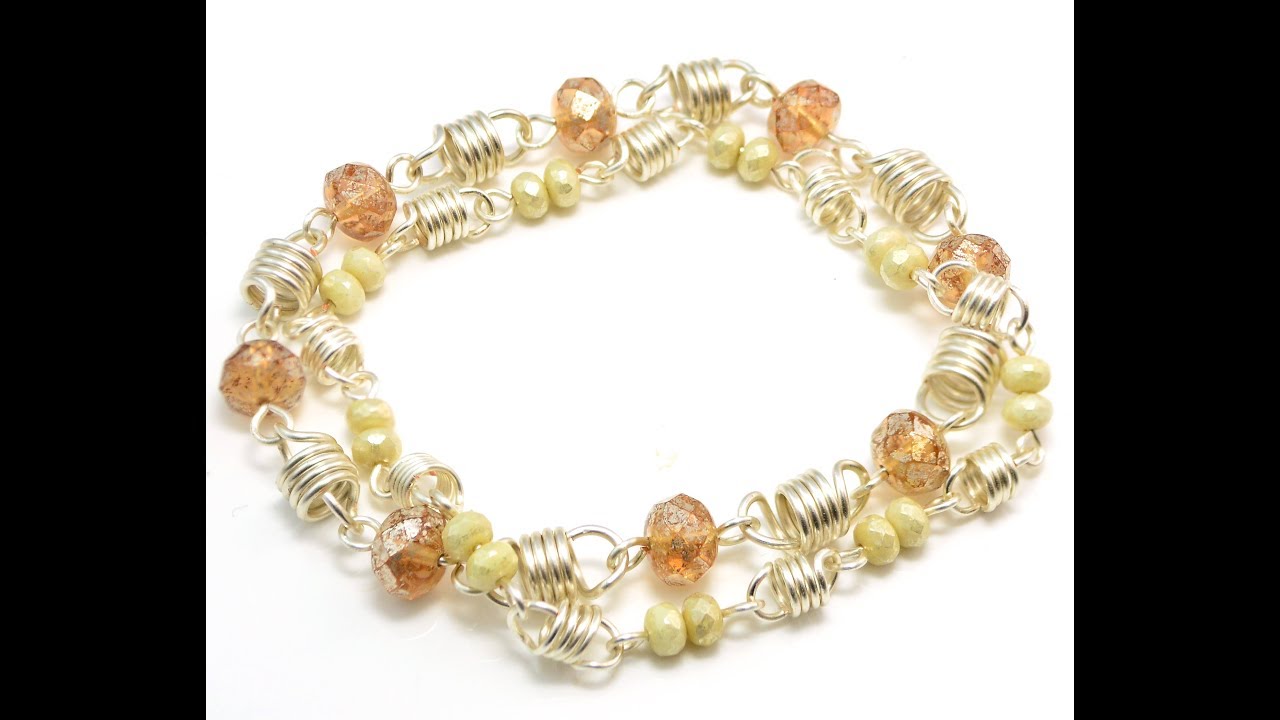 Free Tip Friday Handmade Wire Chain and Czech Glass Bracelet