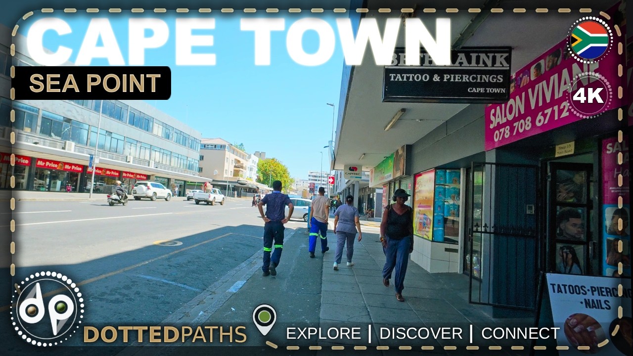 Walking Sea Point, Cape Town | The In & Out of Daily Life | 4K Coastal City Walk