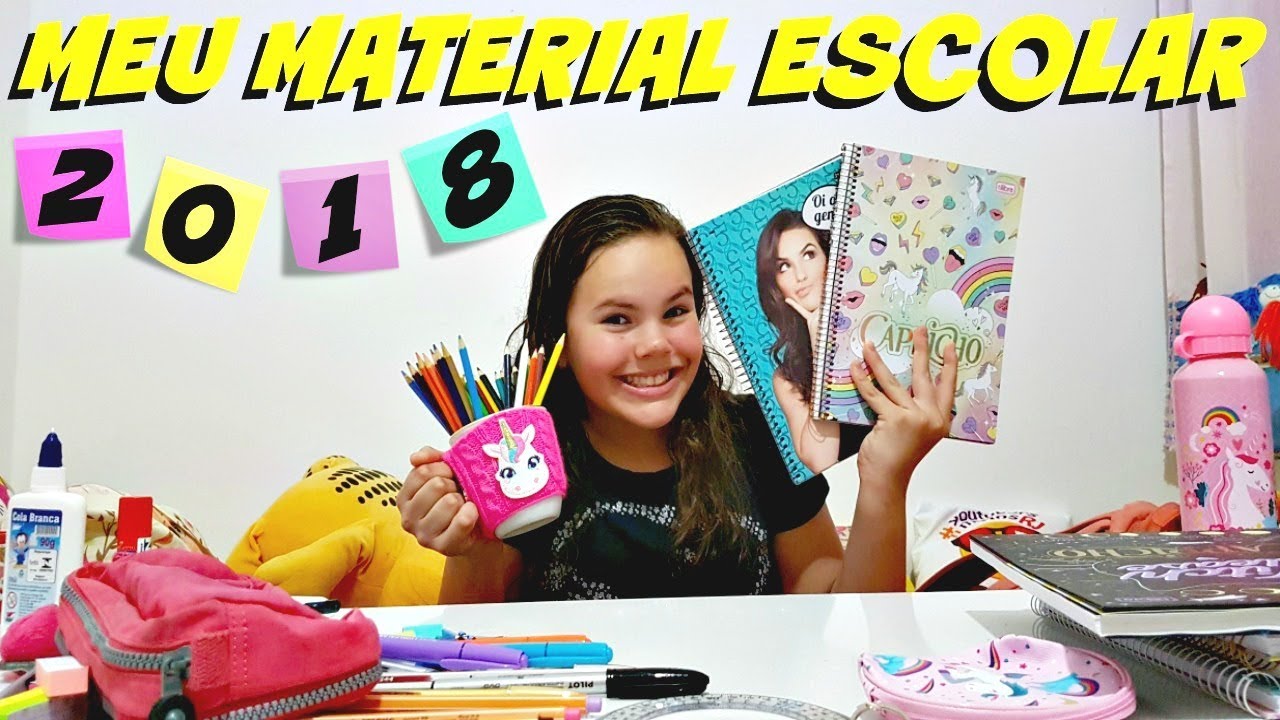 MEU MATERIAL ESCOLAR 2018 - MANUZINHA STAR
