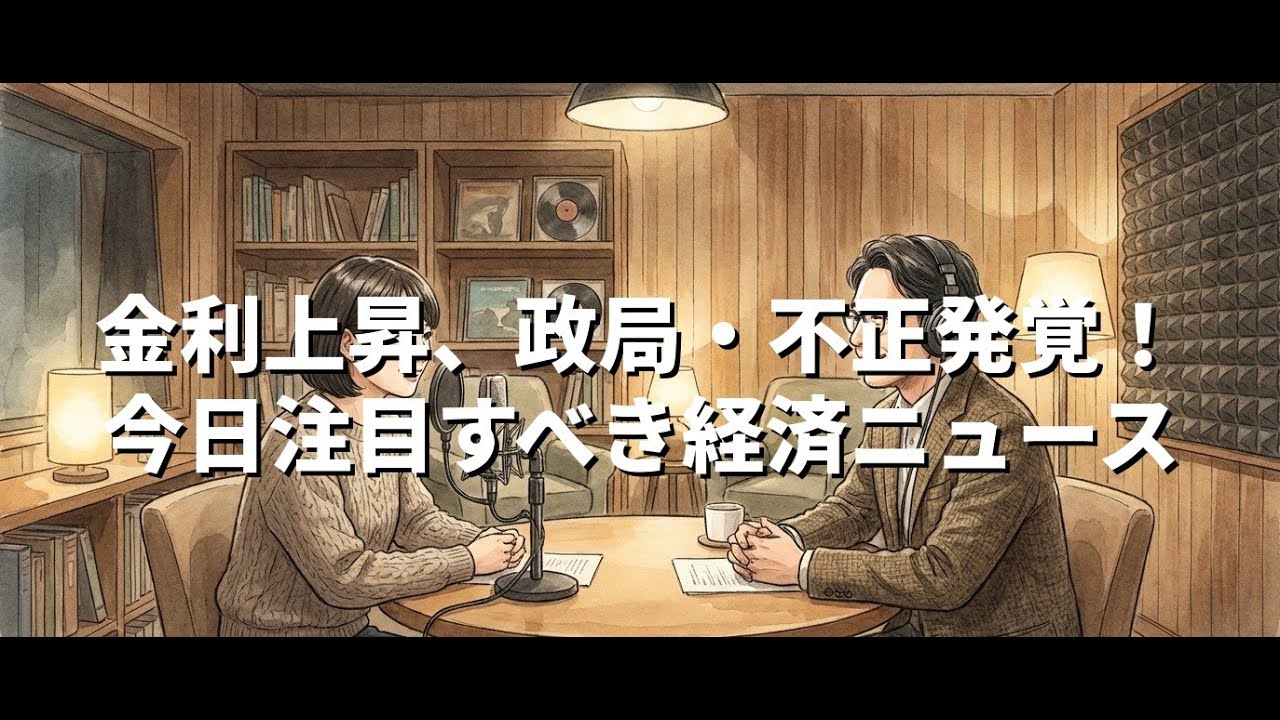 金利上昇、政局・不正発覚！今日注目すべき経済ニュース