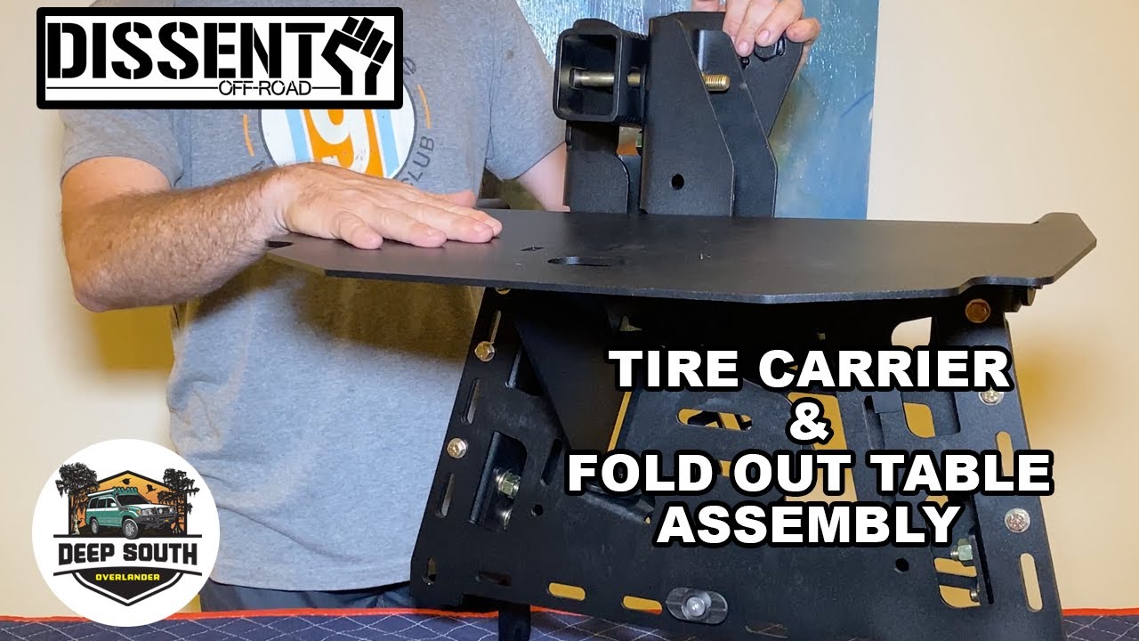 LX470 Dissent Offroad Rear Bumper - Tire Carrier and fold out table assembly