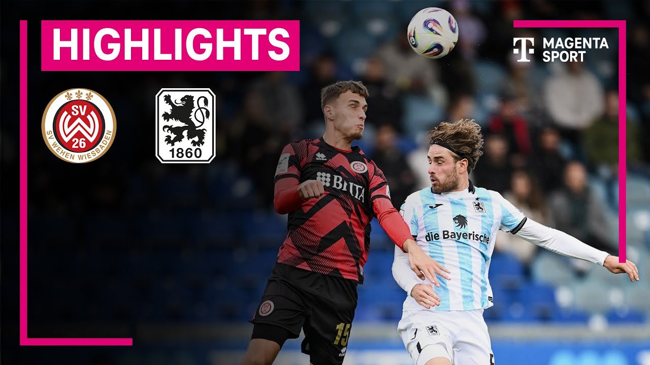 Wehen Wiesbaden - TSV 1860 M&uuml;nchen | Highlights 3. Liga | MAGENTA SPORT