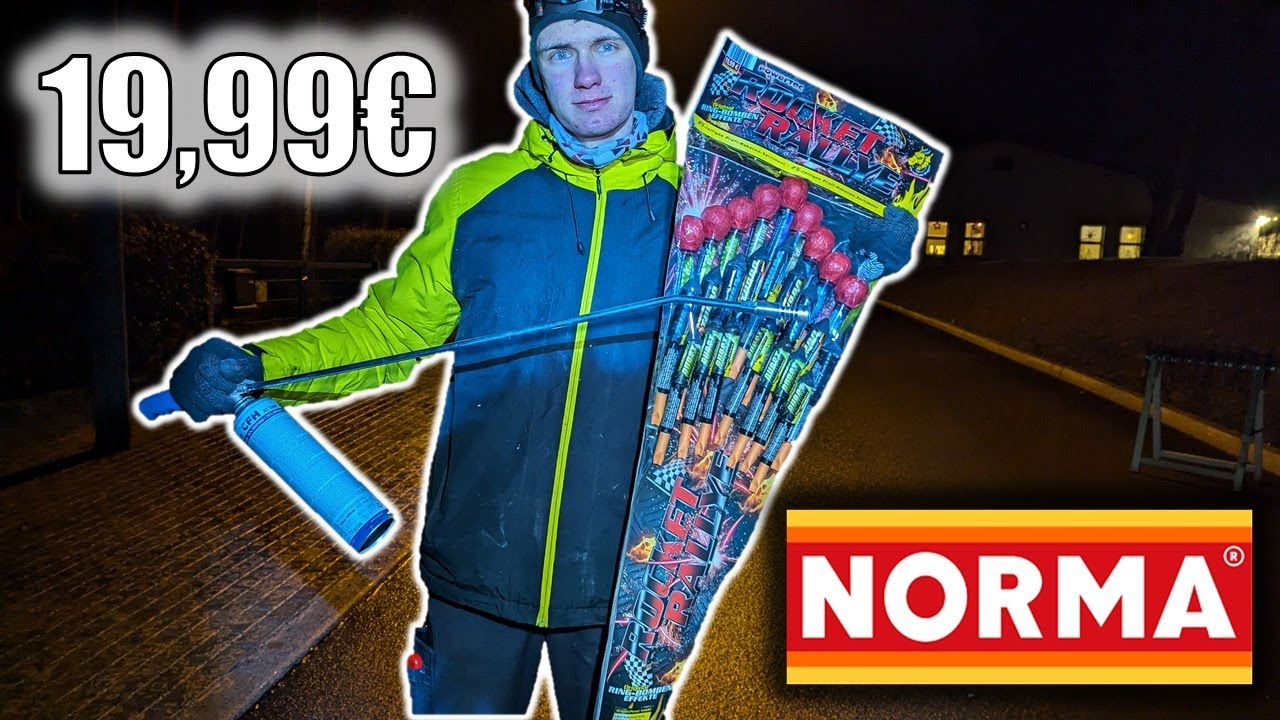 Nico ROCKET RALLYE Raketensortiment vom Norma mit dem Brenner zünden [Twins Fireworks]