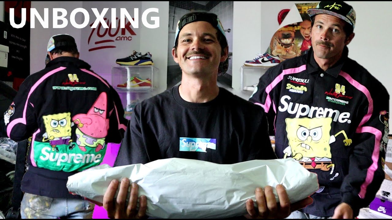 SUPREME X JEFF HAMILTON SPONGEBOB - UNBOXING!!!! WHO KNOW? LOL