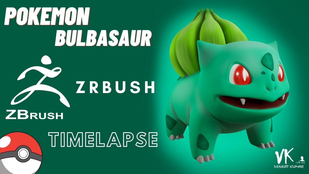 Zbrush | Bulbasaur | Pokemon | Timelapse