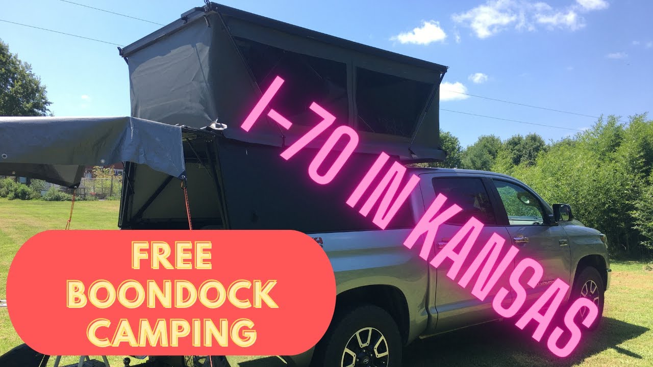 FREE boondock camping secret in Kansas; hidden I-70 campground in plain sight