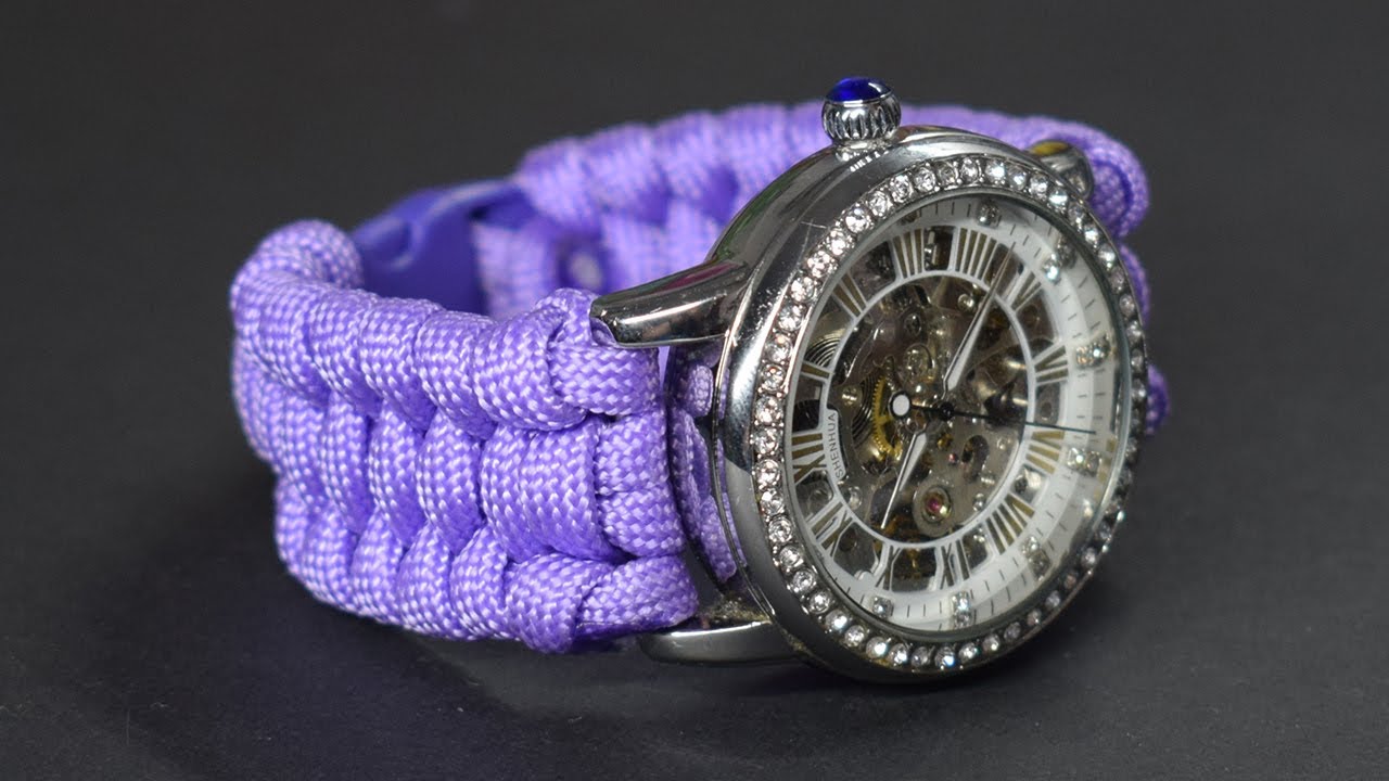 ¿Cómo hacer brazalete o correa paracord Reloj nudo trilobite?