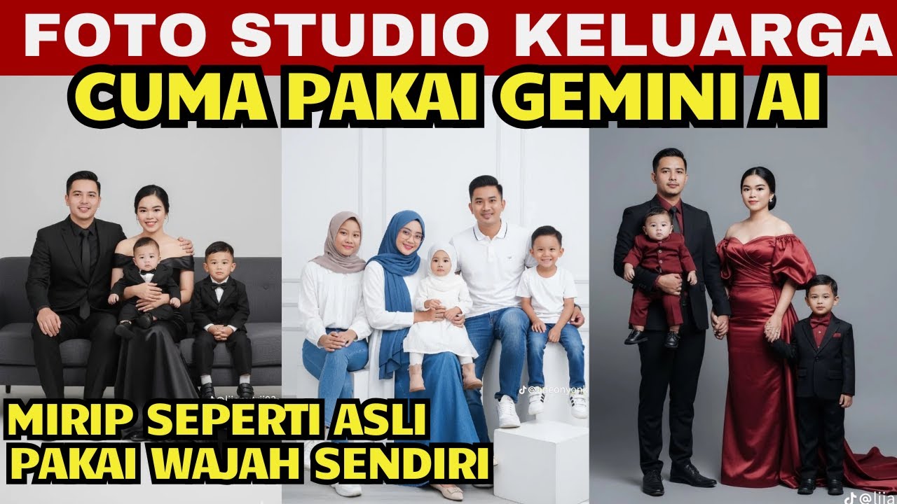 Cara Edit Foto Couple Keluarga Aesthetic di Studio Viral Gemini Ai