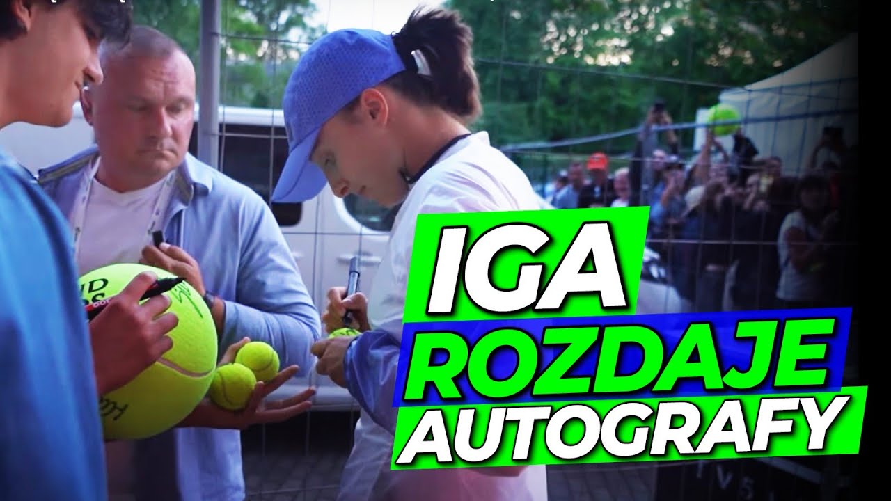 TŁUM CZEKAŁ NA IGĘ ŚWIĄTEK. PRZEPYCHANKI i KŁÓTNIE, TAK WYGLĄDA WALKA O AUTOGRAFY