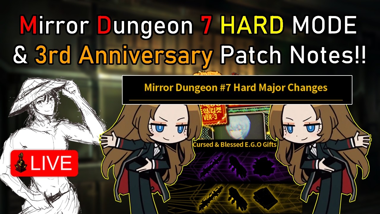 MD7 HARD MODE! NEW UI UPDATE! & 3RD ANNIVERSARY PATCH NOTE DISCUSSIONS!!! | Limbus Company