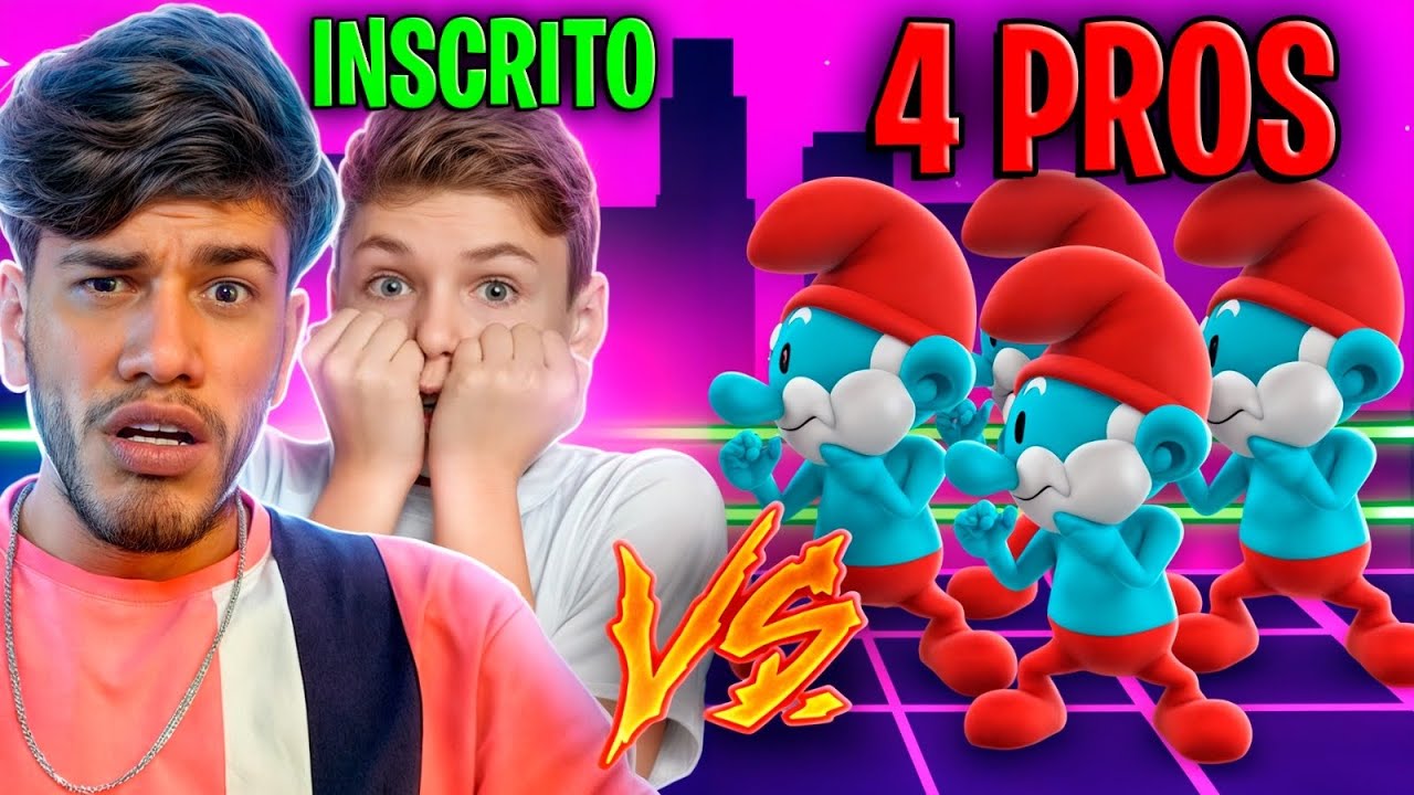 EU E UM INSCRITO CONTRA 4 PRO PLAYERS NO BLOCKDASH LENDÁRIO - FIZ HISTORIA!
