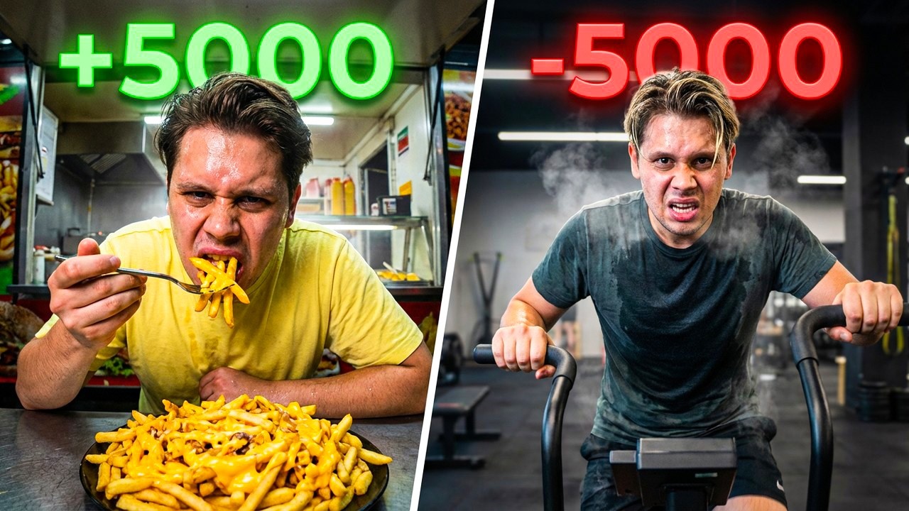 5000 KALORIEN ESSEN UND VERBRENNEN in 24 STUNDEN!🥵