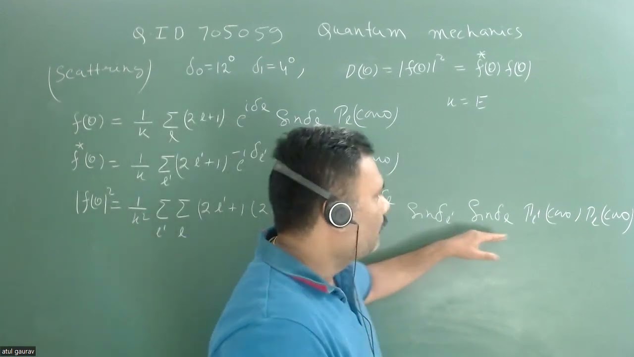 QID705059 |CSIR-NET|8 June 2023 | Quantum mechanics |Scattering -Partial wave Analysis  |Atul Gaurav