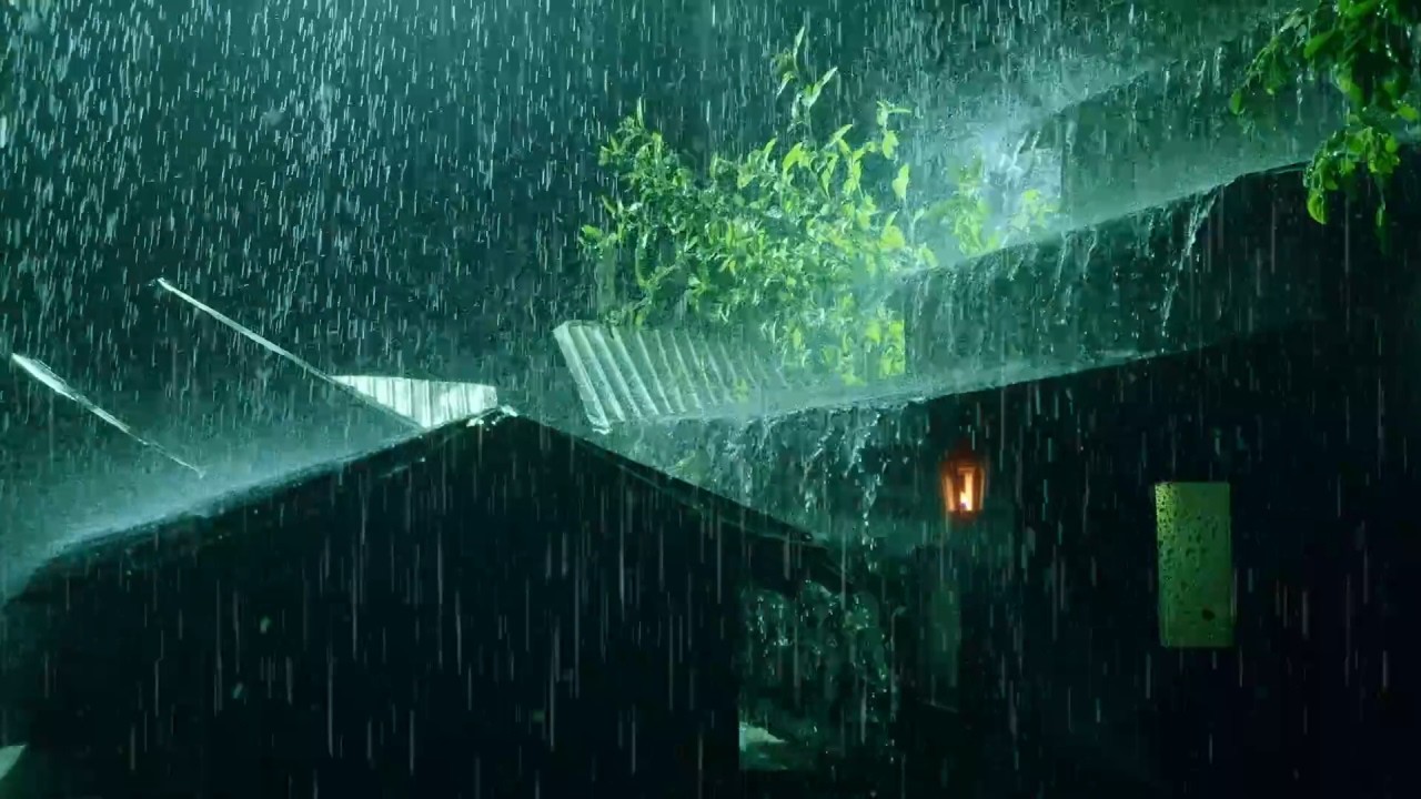 Rain Sounds for Sleeping | Heavy Rain and Thunderstorm for Sleeping and Relaxation