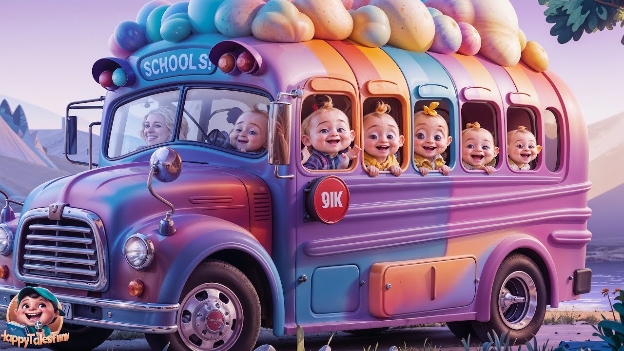 The Wheels on the Bus Go Round and Round (Magical Bus Version) | Nursery Rhymes and Kids Songs