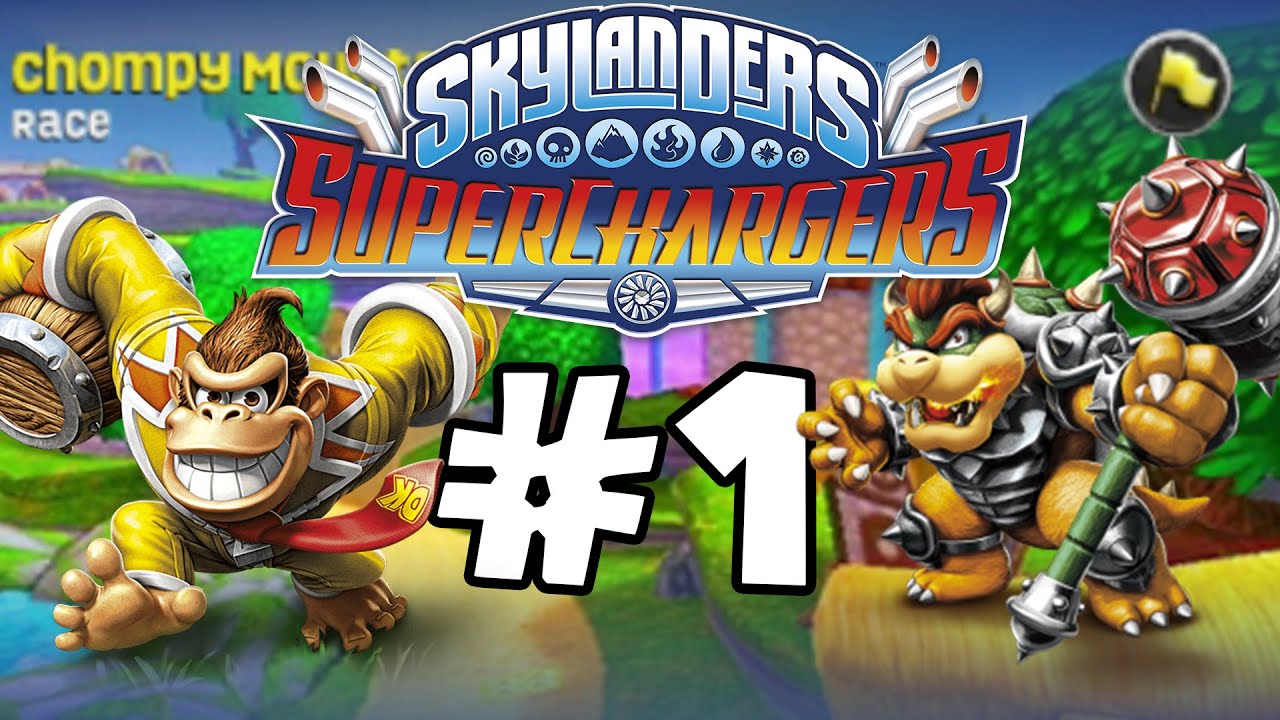 Skylanders SuperChargers Racing - Walkthrough Part 1 - Bowser & Donkey Kong Gameplay [ 3DS ]