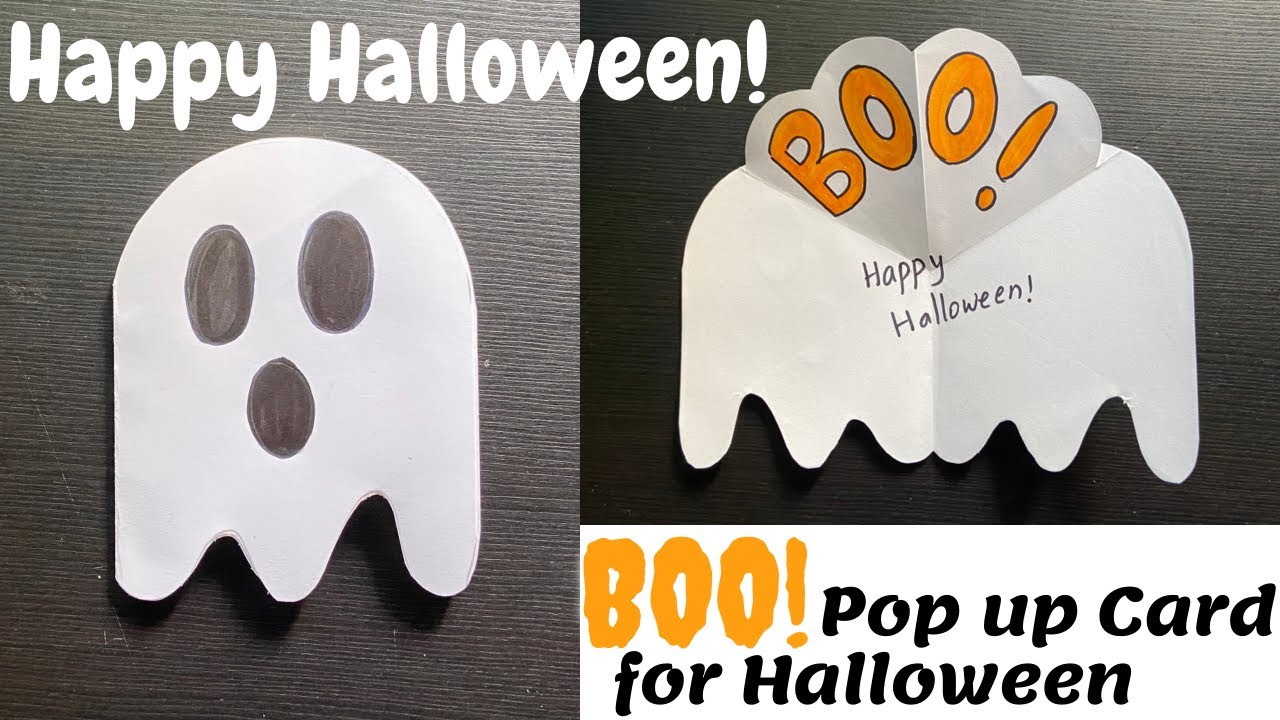 BOO!! Craft Card For Halloween | Halloween Card Ideas | DIY Ghost Card