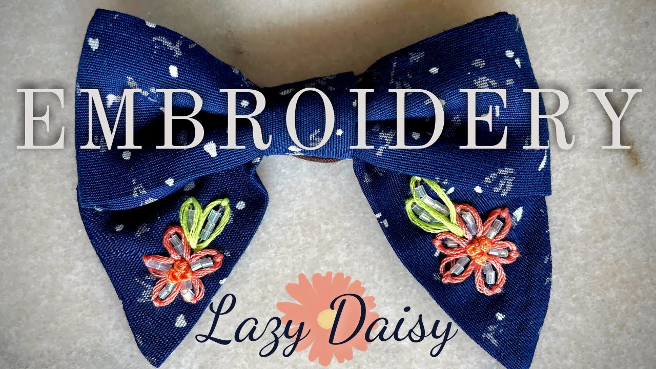 STEP BY STEP FLOWER EMBROIDERY🌼for BEGINNERS | LAZY DAISY basic stitch