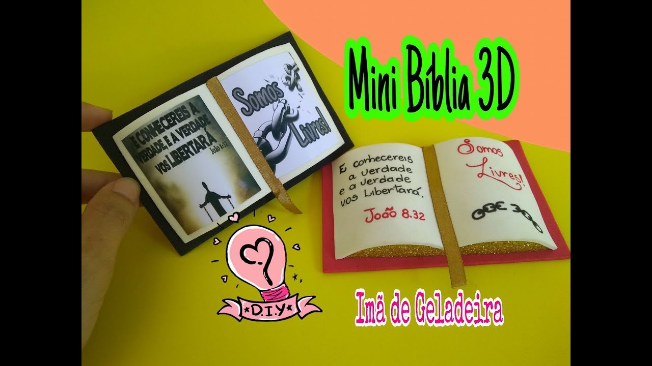 MINI BÍBLIA 3D - Imã de Geladeira