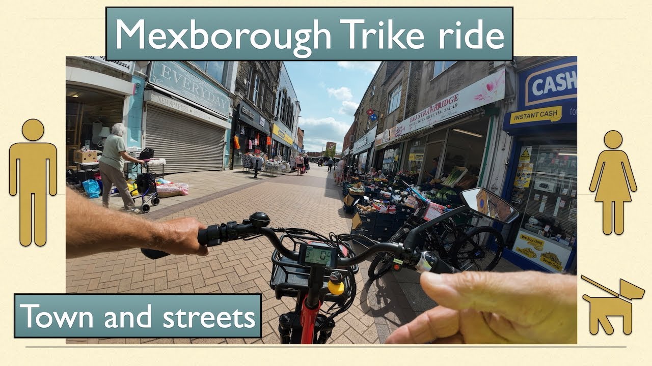 Jorvik JMT6 electric trike bike on the streets of Mexbrough