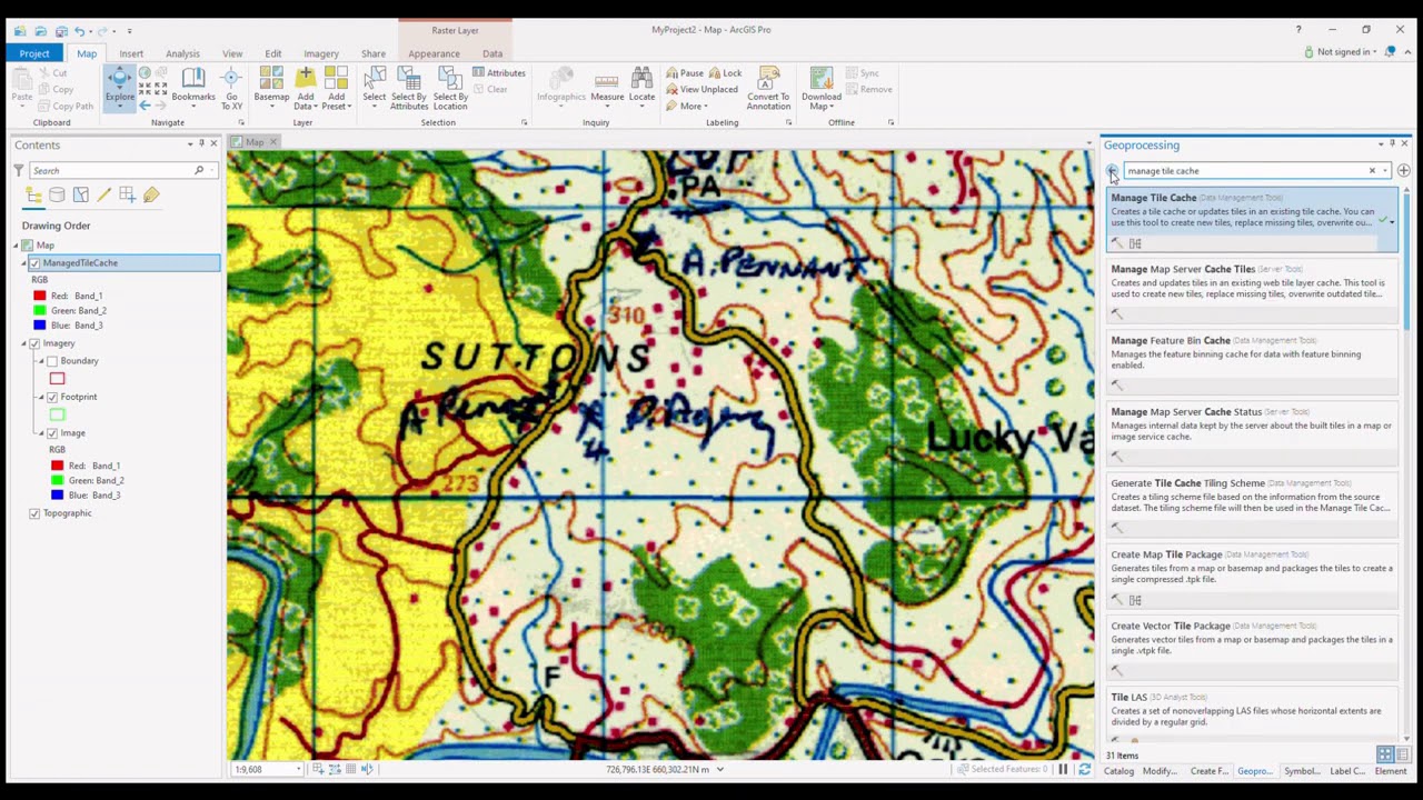 Publish Tile cache Raster using ArcGIS Pro