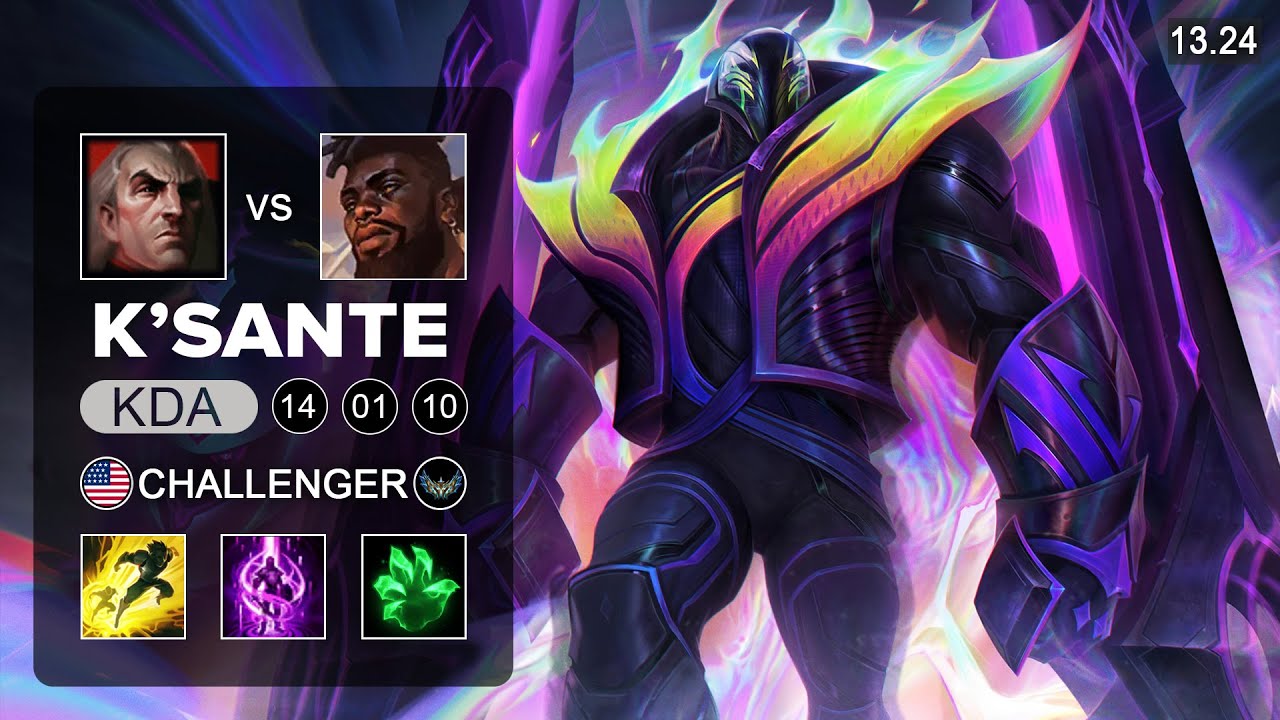 K'Sante vs Swain Mid - NA Challenger - Patch 13.24 Season 13