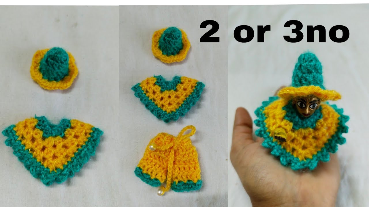 2 or 3no laddu Gopal woolen dress || Poncho for laddu gopal || woolen poshak for kanha ji